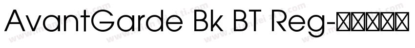 AvantGarde Bk BT Reg字体转换